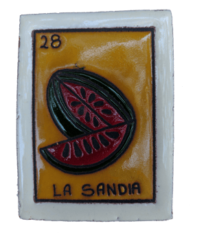 Image of La Sandia Loteria Wooden Frame