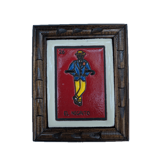 Image of El Negrito Loteria Wooden Frame