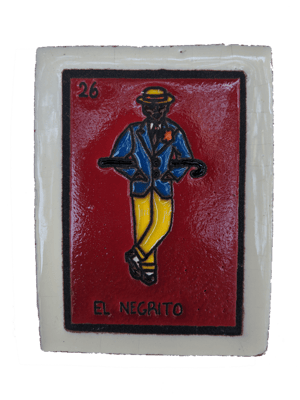Image of El Negrito Loteria Wooden Frame
