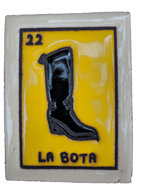 Image of La Bota Loteria Wooden Frame