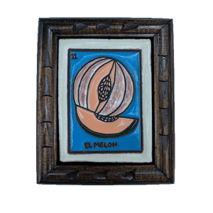 Image of El Melon Loteria Wooden Frame