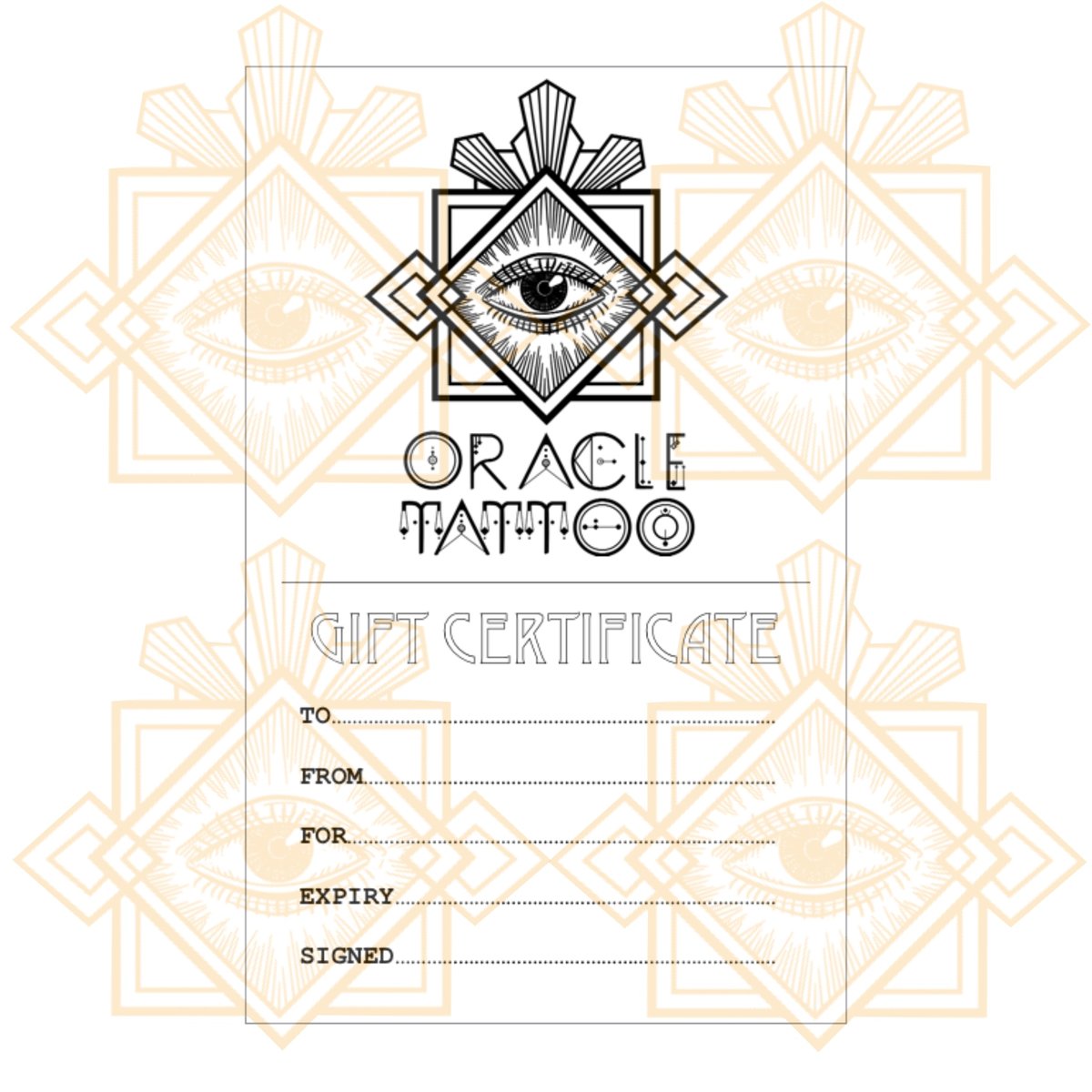 Oracle Tattoo Gift Certificate