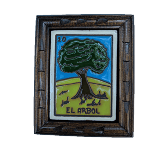 Image of El Arbol Loteria Wooden Frame