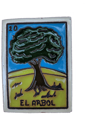 Image of El Arbol Loteria Wooden Frame