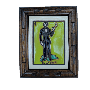 Image of El Catrin Loteria Wooden Frame
