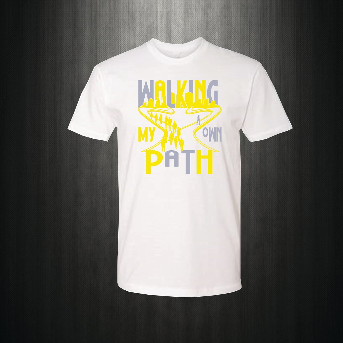 Path White Tee Silver Gold Mdc Clothing
