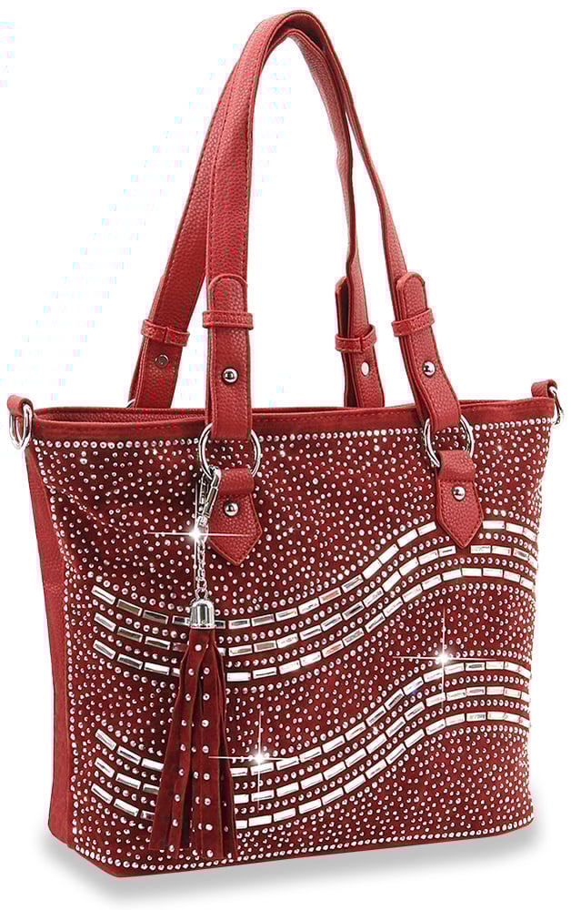 Image of "Sparkling" Rhinestone and Gem Tote Purse