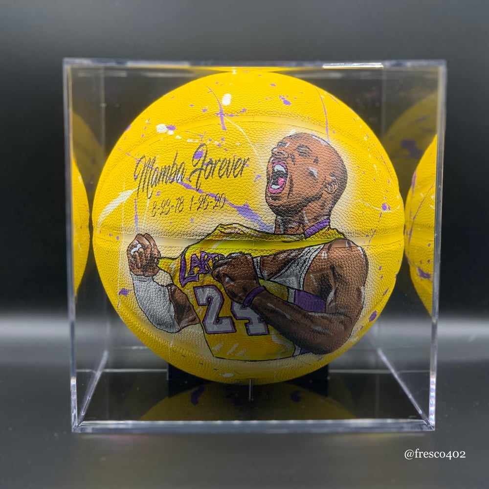 Image of Kobe Bryant - Hand Painted Basketball 