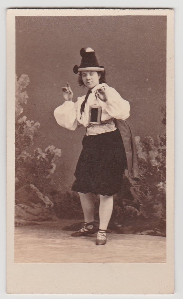 Image of Disdéri: opera actress with lampion, ca. 1865