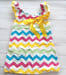 Image of Rainbow Chevron Cap Sleeve Dress - Sizes 2t-4t available 