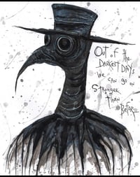 Plague doctor signed print 