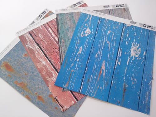 Image of Scrapbooking decorative paper Vintage wood collection 