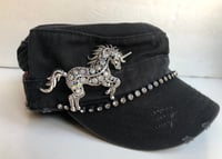 Image 1 of Cadet Hat Opal Crystal Unicorn