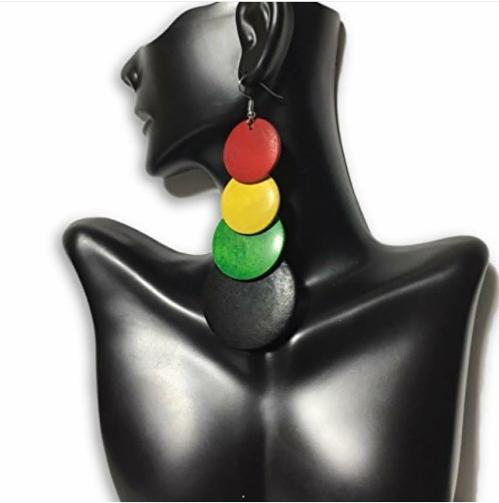 Rasta Wooden Earrings