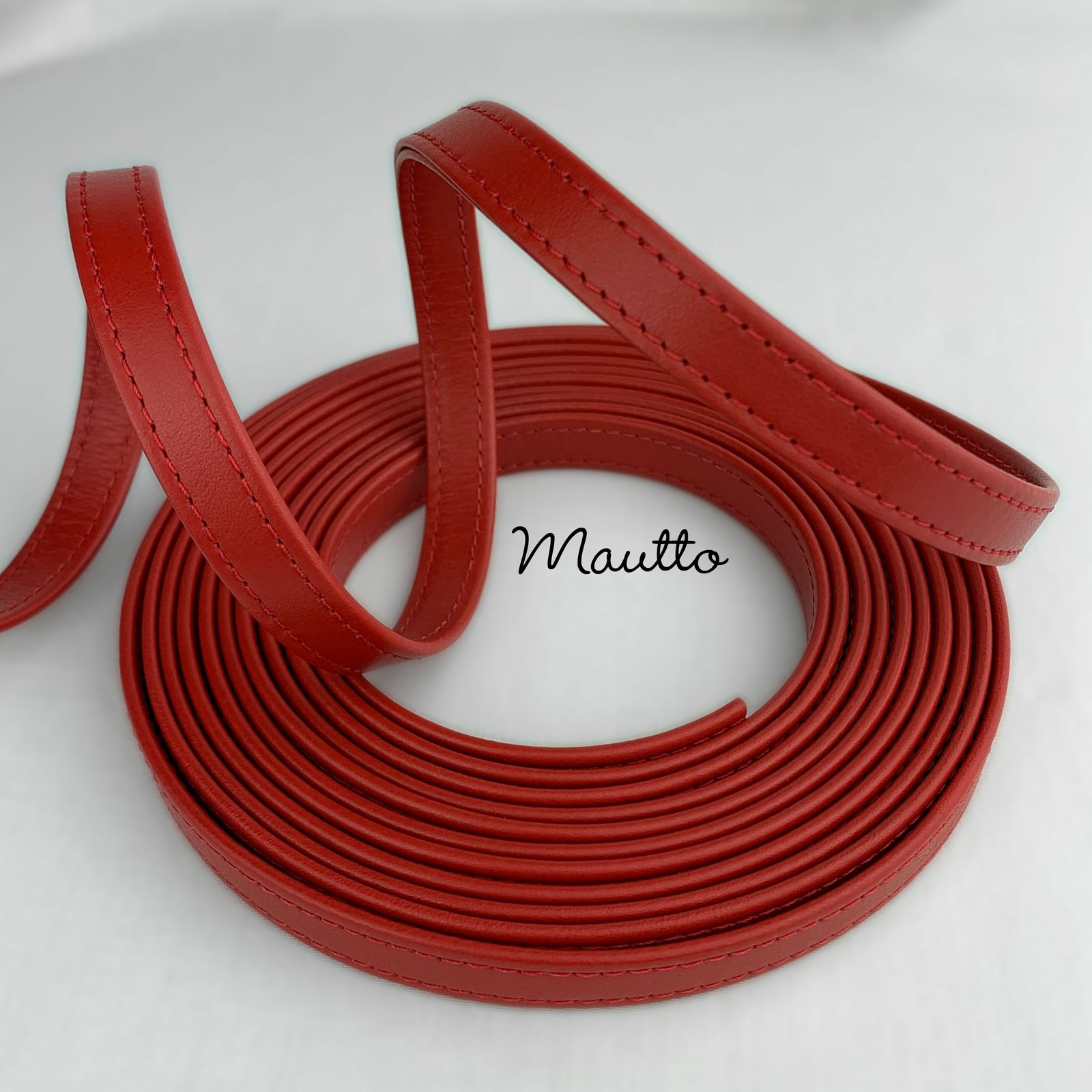 red leather purse strap