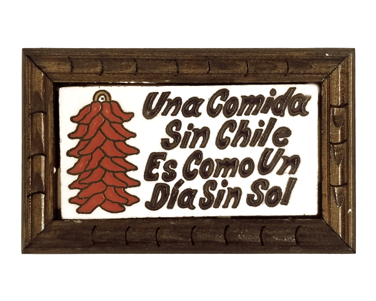 Image of Una Comida Sin Chile Wood Frame