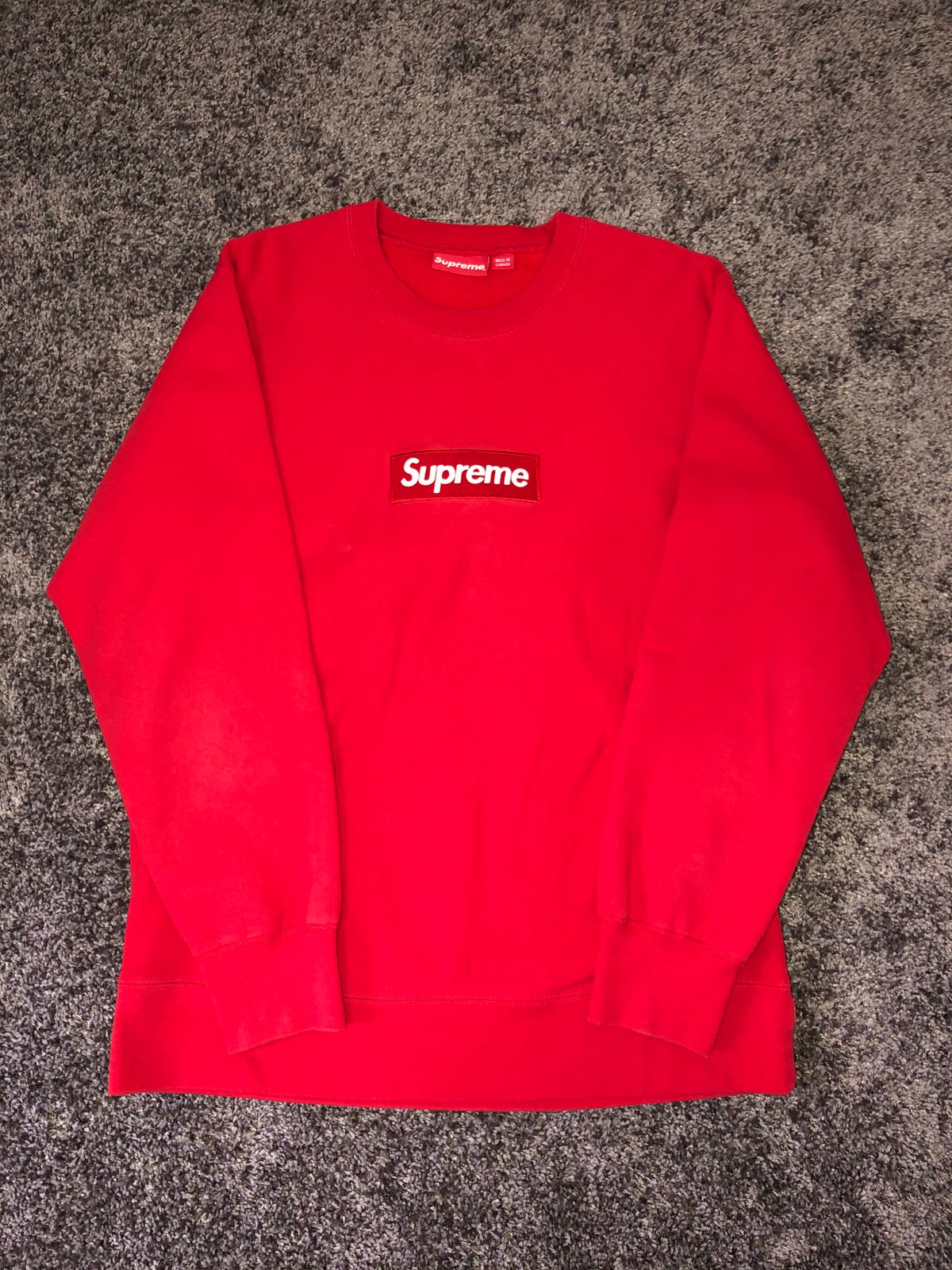 supreme box logo crewneck red