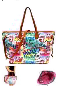 Image 4 of Graffiti Affect Oversized 2-Way Weekender Tote