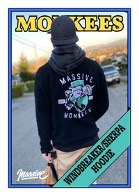 Image 1 of Sherpa Half Zip Hoodie (Black)