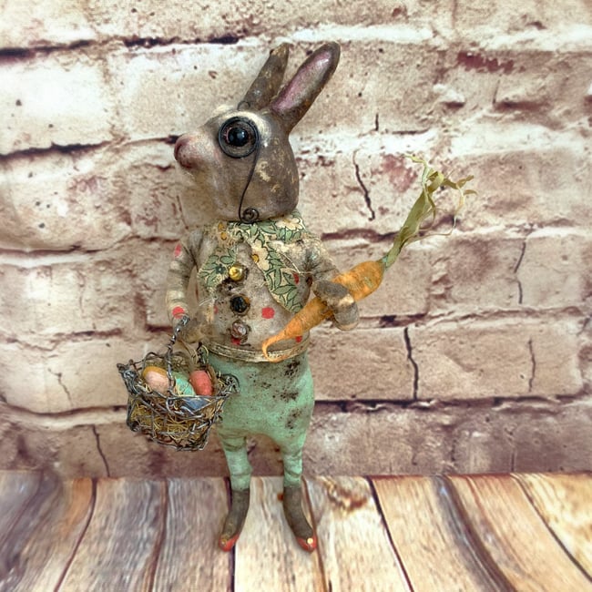 Country gentleman bunny | Spun Cotton Ornament Co.