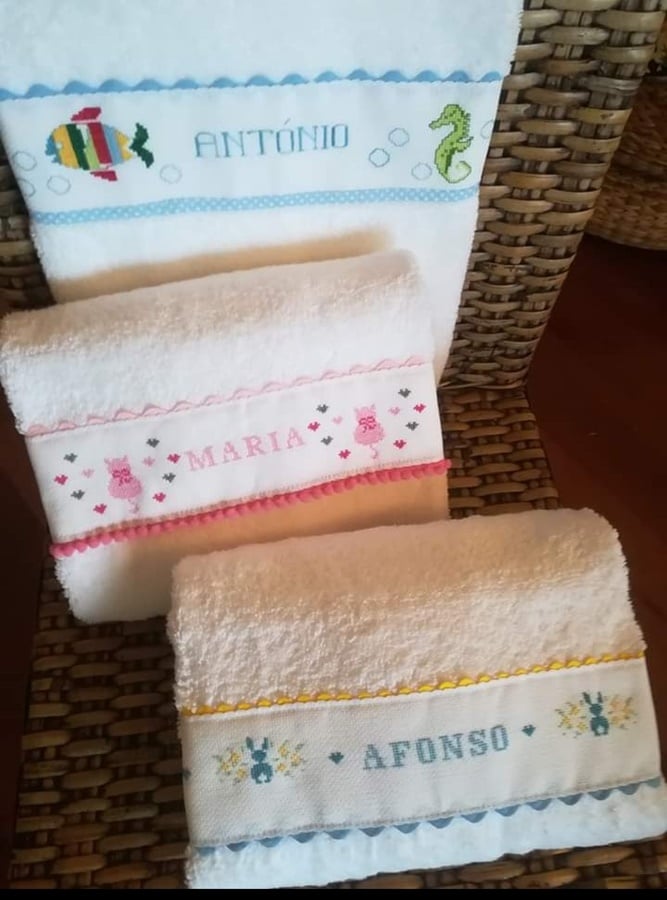 Toalhas bordadas