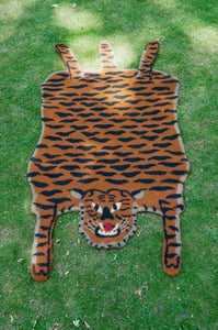 Image of  ENDANGERED SPECIES;Tiger rug, hand felted.  