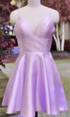 Fashionable Satin Short Party Dress, Lavender Homecoing Dress 2020