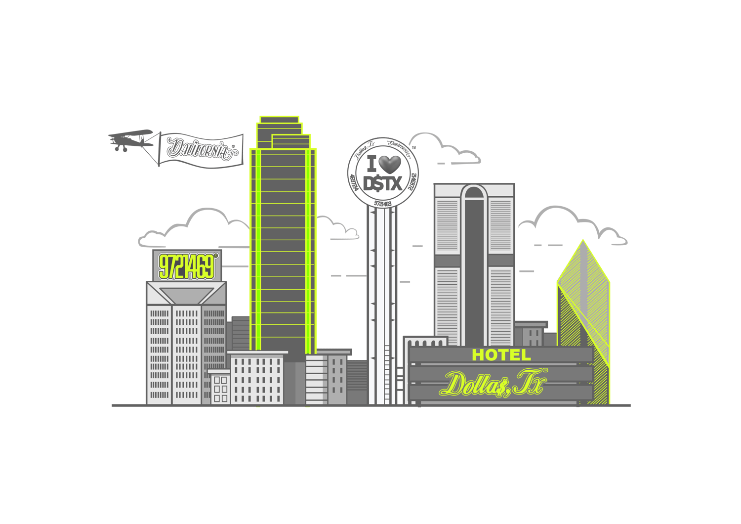 Image of Sky's the Limit - White T-Shirt