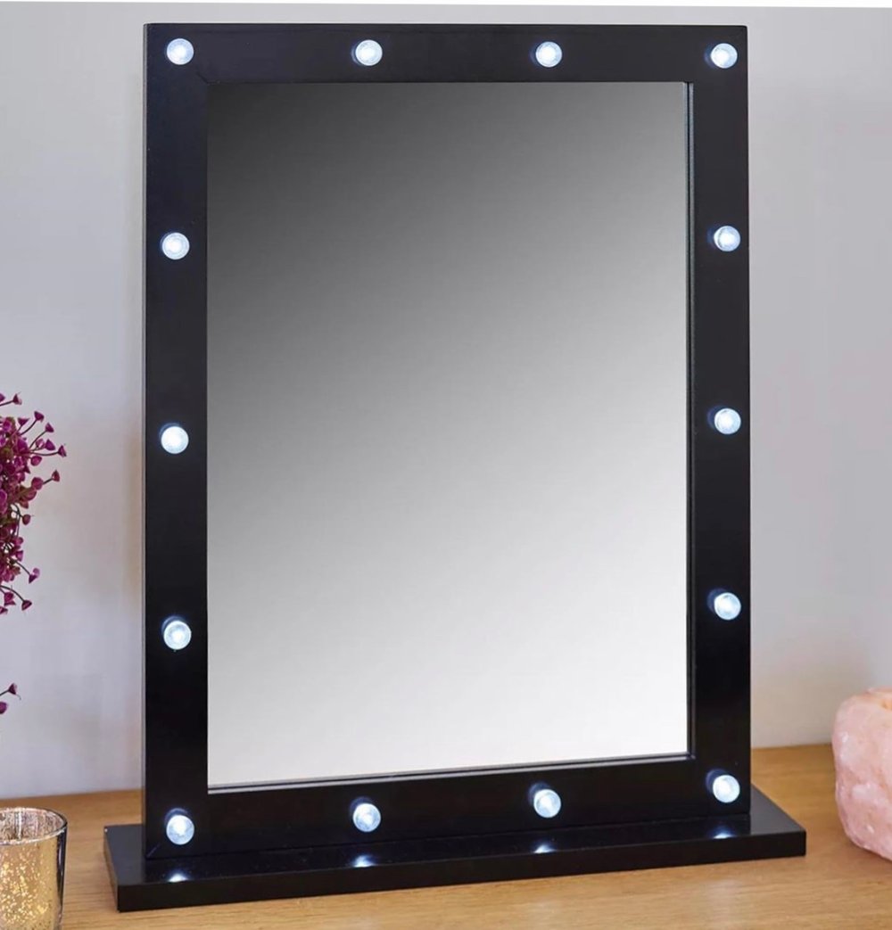 Image of BLACK VANITY MIRROR