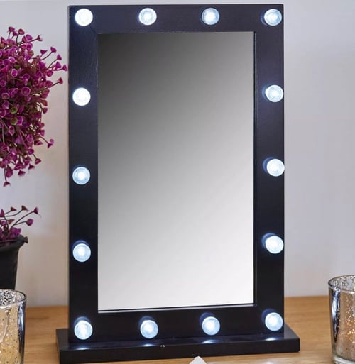 Image of BLACK VANITY MIRROR