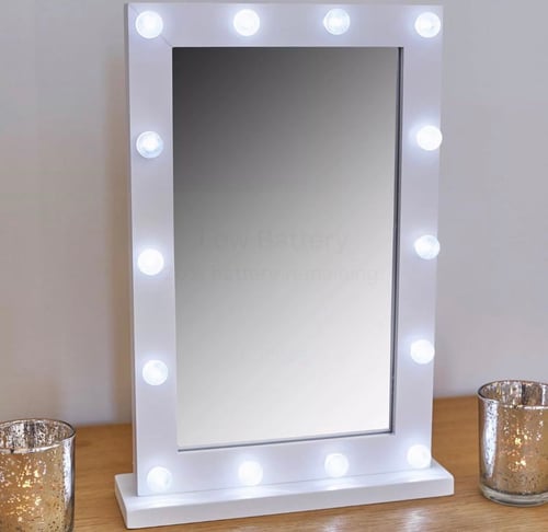 Image of WHITE VANITY MIRROR