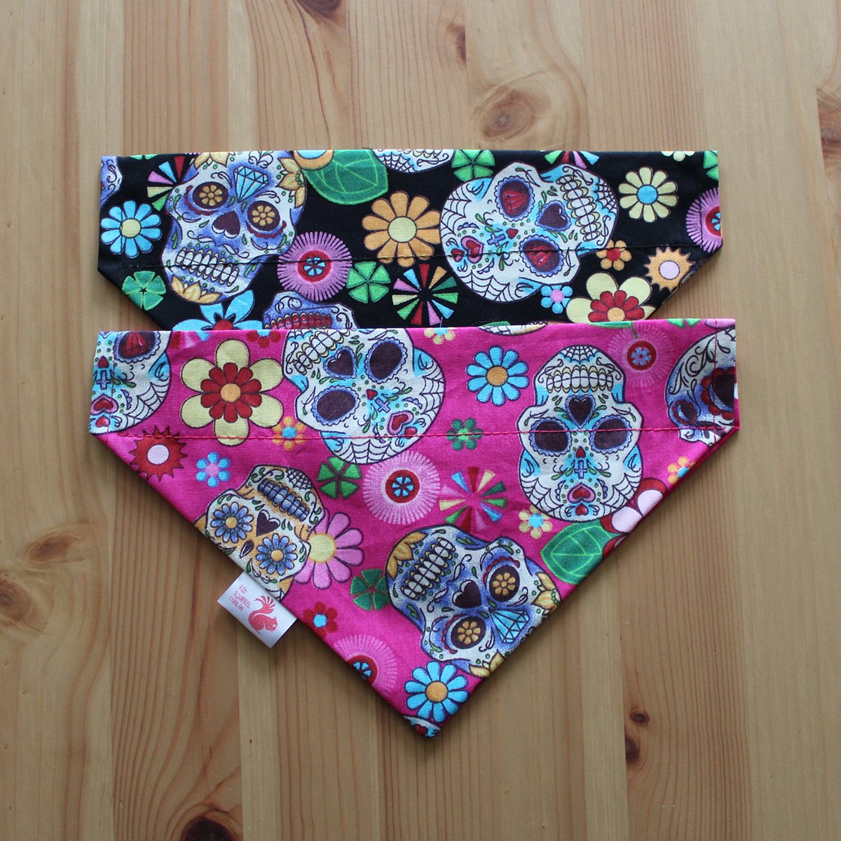 Sugar skull over the collar bandana