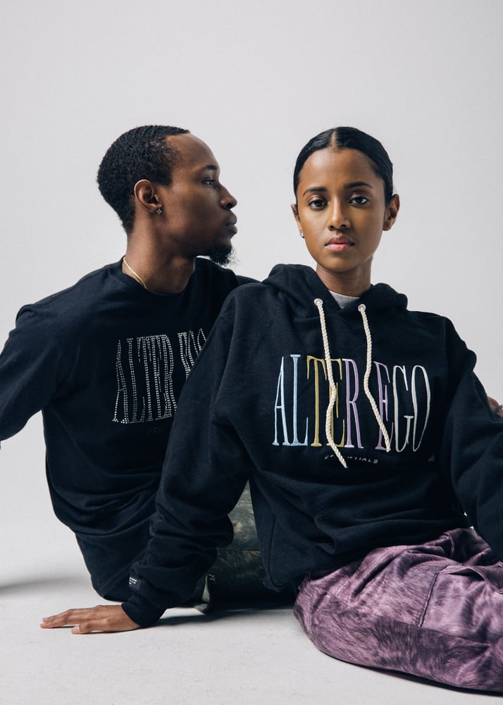 Image of Black Multicolor Hoodie
