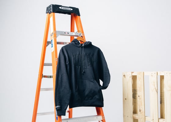 Image of Black Tone on Tone Hoodie