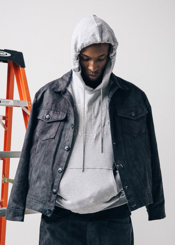 Image of Grey Tone on Tone Hoodie