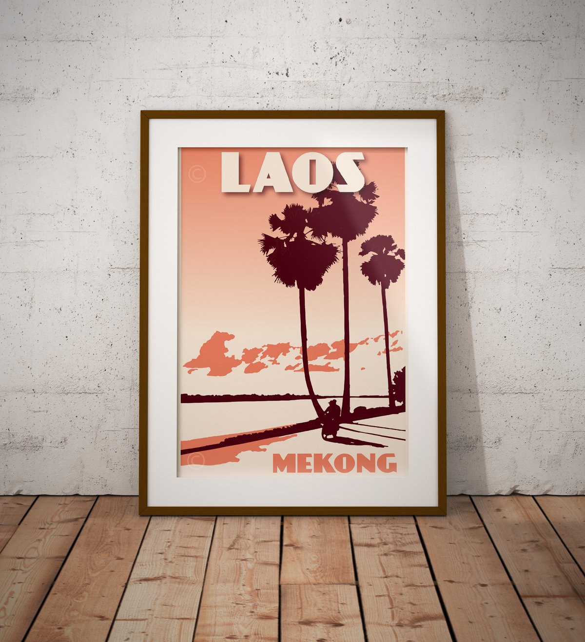 Image of Vintage poster Laos - Mekong Coral - Fine Art Print