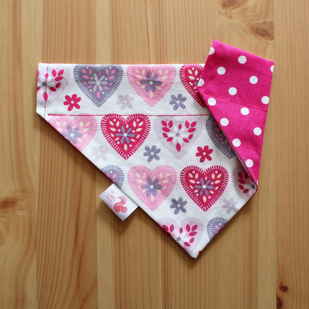 Image of Hearts dog and cat bandana