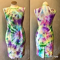 Form fitting custom hand dyed dress