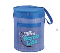 Image 1 of Living The Scrub Life Barrel Cooler Bag 