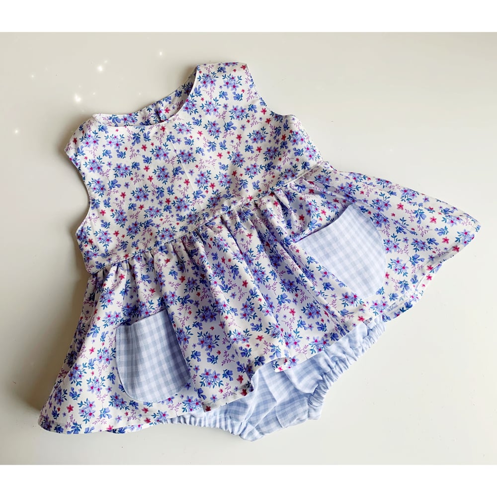 Image of Blue  floral Fabric pre orders 