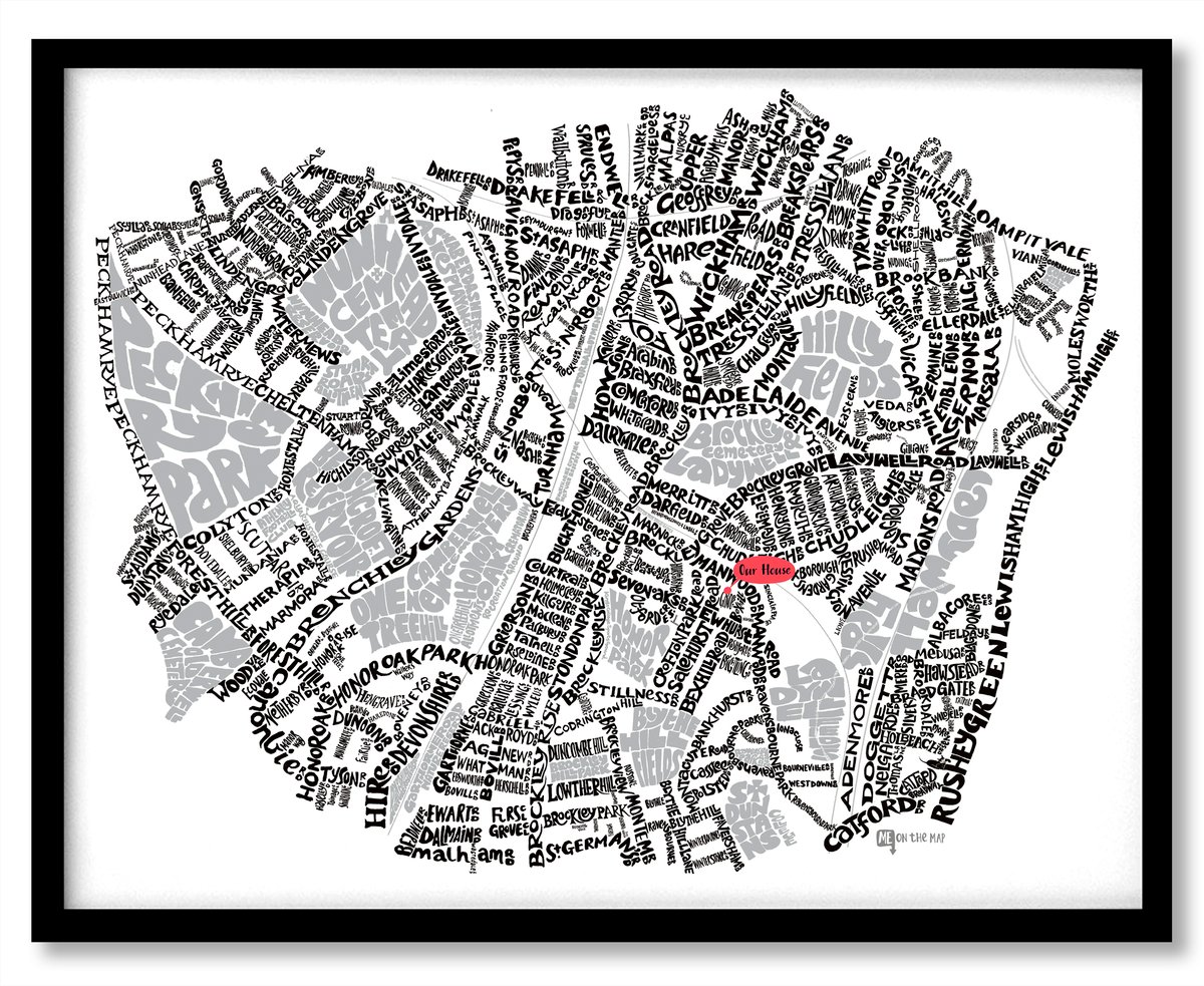 Image of Peckham Rye SE15 – Brockley & Crofton Park SE4 - SE London Type Map