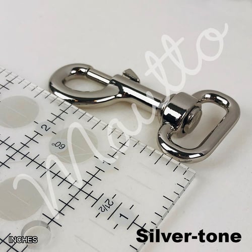 Image of Black Pebble Leather Strap - Shoulder to Crossbody Lengths - 1 inch Wide - #19 Dog-leash Style Clips