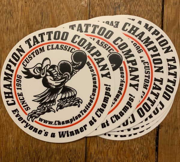Image of Champion Tattoo Company sticker