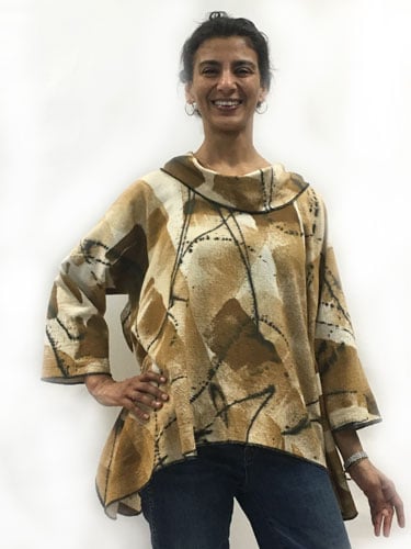 Image of 90% cotton/10% linen - Lisa Top - African inspired - Hand Painted