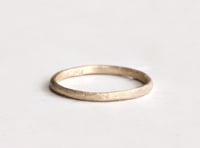Image 1 of A sweet rustic wedding band. 18k. Simple love. Bean