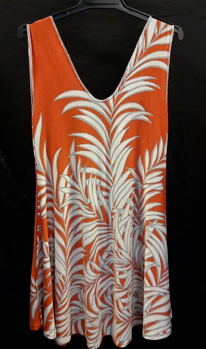 Swing top/dress - orange palm | Kat Klothing