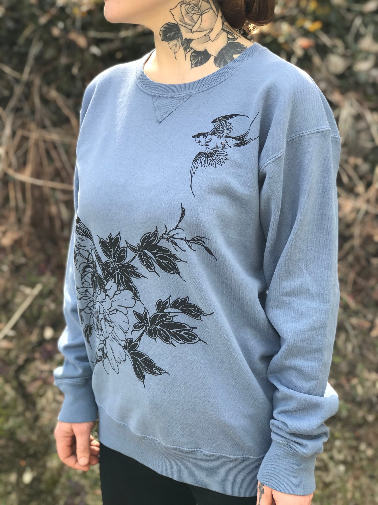 Image of Blue Crewneck Sweatshirt 