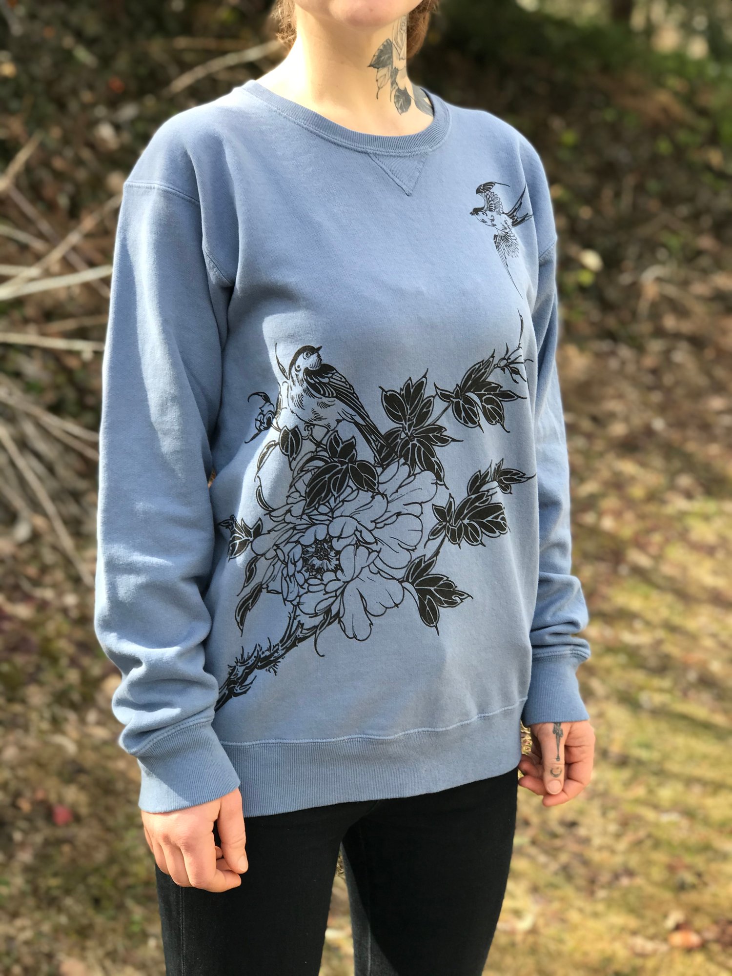 Image of Blue Crewneck Sweatshirt