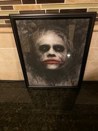 Image 2 of Joker original charcoal drawing