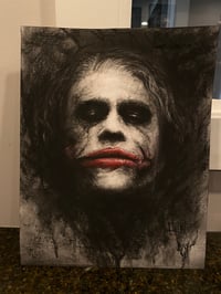 Image 1 of Joker original charcoal drawing